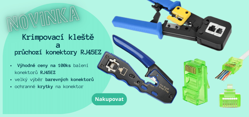 Kleště na průchozí konektory RJ45