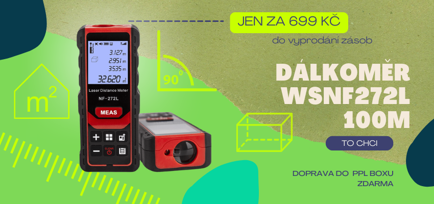 Laserový měřák vzdálenosti W-Star WSNF272L 100m  za 699 Kč