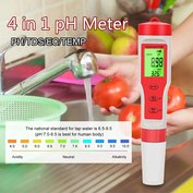 W-Star Tester vody 4v1 EZ9908 na pH, vodivost, TDS pro bazény, studny a hydroponii