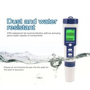 W-Star Tester vody 5v1 EZ9909SP na pH, vodivost, TDS a salinitu pro bazény, studny