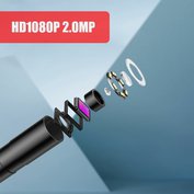 W-Star Endoskopická kamera LEP100-10 sonda 8mm, 1080P HD LCD  2,4" kabel 10m polotvrdý