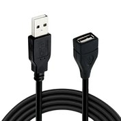 W-star Kabel USB prodlužovací 2.0 USB/A female na USB A male 1 m, černá KBUSBA1
