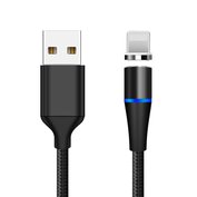 W-star magnetický USB kabel Lightning, 3A, 1m černá, KBMG2BK1