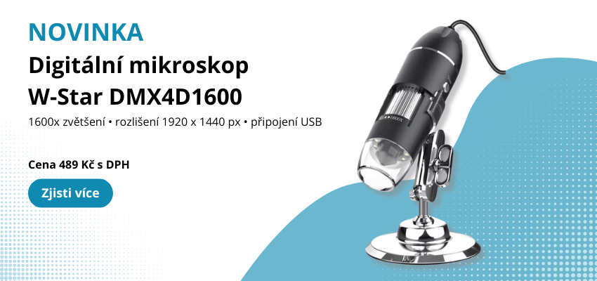 Novinka: Digitální mikroskop W-Star DMX4D1600  Objevte detaily s novým mikroskopem W-Star