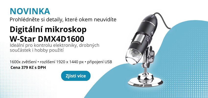 Novinka: Digitální mikroskop W-Star DMX4D1600  Objevte detaily s novým mikroskopem W-Star