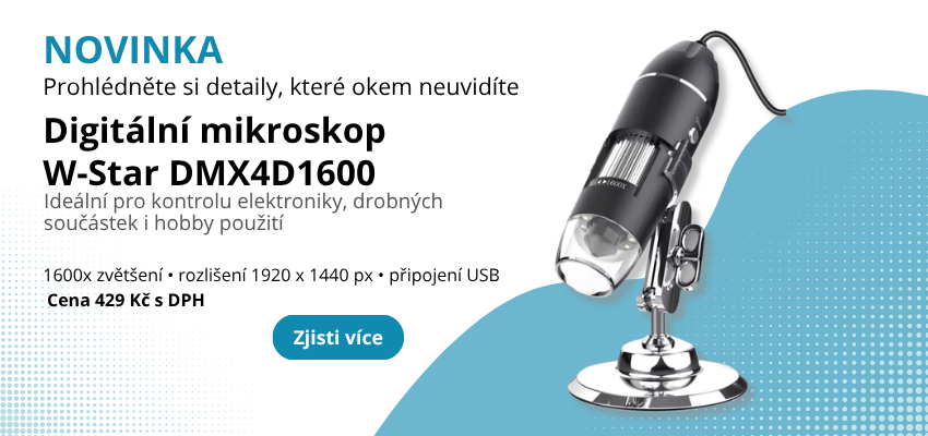 Novinka: Digitální mikroskop W-Star DMX4D1600  Objevte detaily s novým mikroskopem W-Star