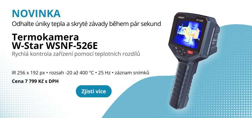 W-Star WSNF-526E - Termokamera IR 256 x 192 px, -20 °C až 400 °C, 25 Hz
