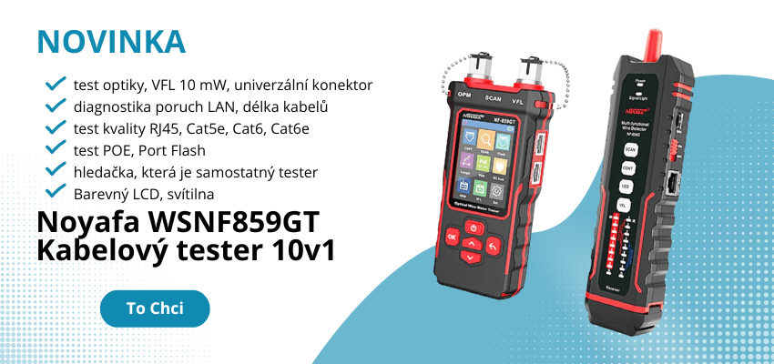 NOVINKA - WSNF859GT optický a LAN tester