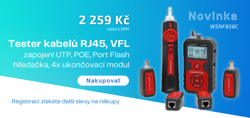 Novinka - Tester kabelu WSNF858C