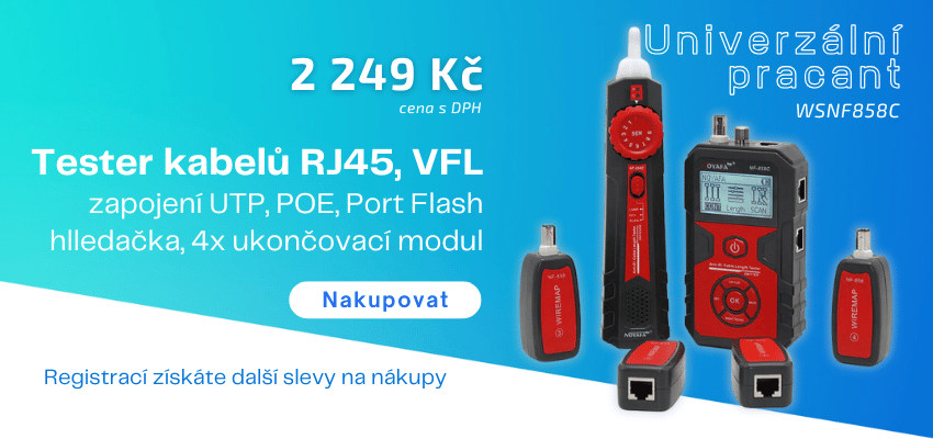 Novinka - Tester kabelu WSNF858C