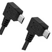 W-star Redukce kabel USB micro male 90° na USB micro male, 27cm, úhlový, OTG, USBmicroM
