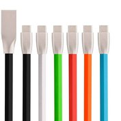 W-star Kabel USB / USBC, silikonový, 2,4A Premium, bílá 1m, KB7CWH1
