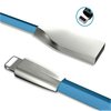 W-star kabel USB / Lightning, silikonový, 2,4A Premium, modrá 1m, KBLTNBU1m