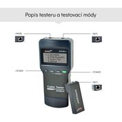 W-Star Tester multifunkční SC8108 Bazar UTP kabel RJ45, display, diagnostika sítě