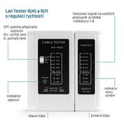 W-star Sada nářadí pro sítaře WS145 tester RJ45, kleště RJ45, stripovač, 10x RJ45